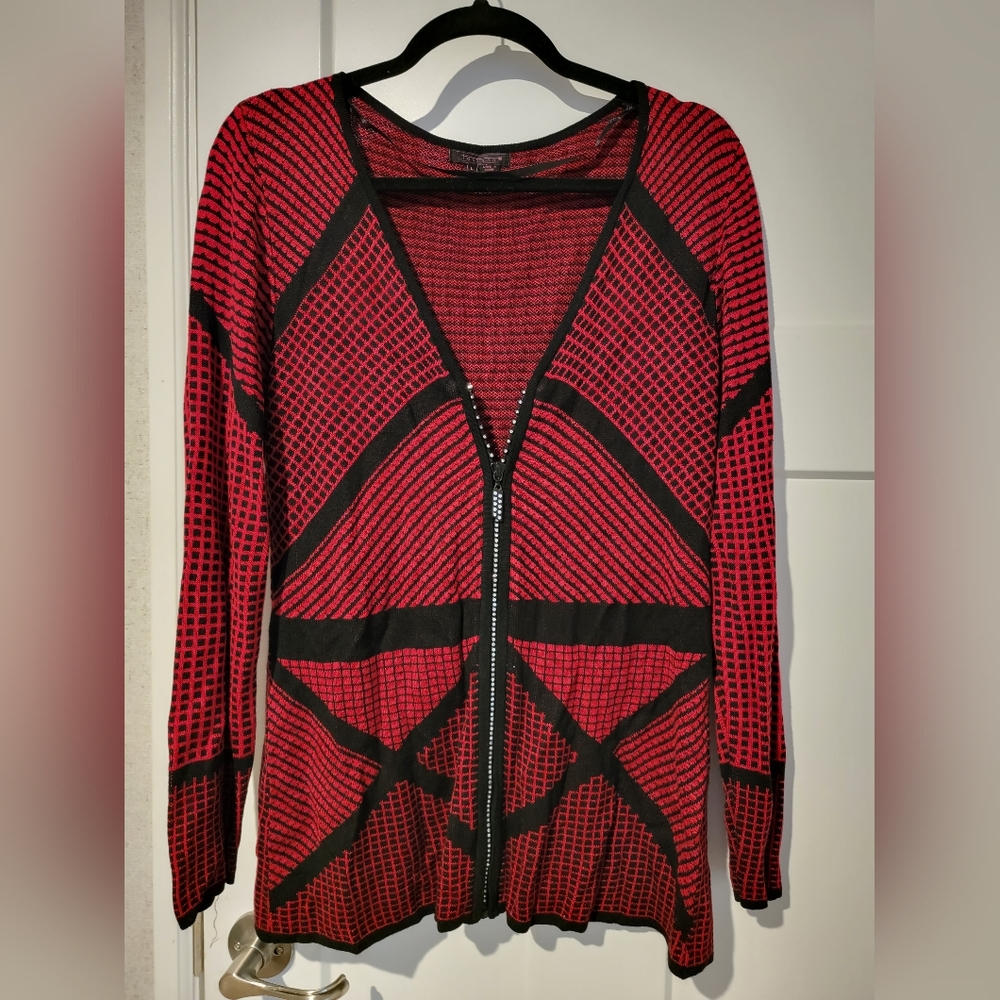 Cardigan Fontana color red, size L